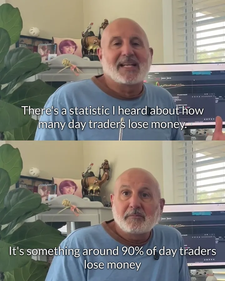 Make a living day trading, caption 1