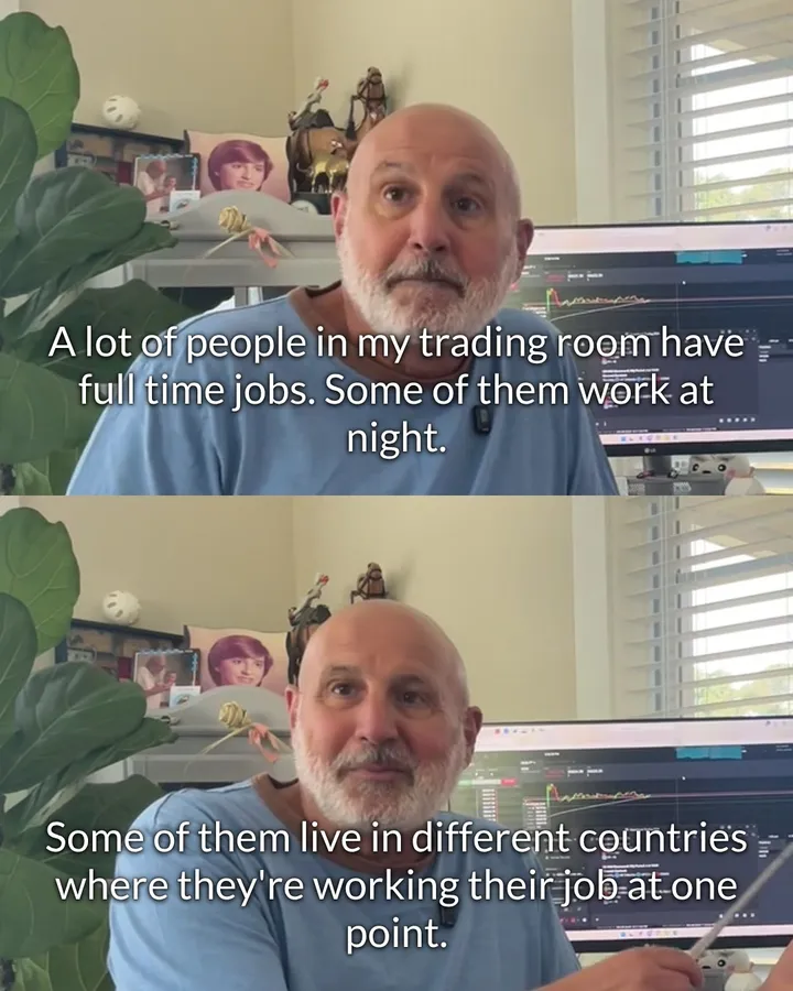Working a full-time job while day trading, caption 1