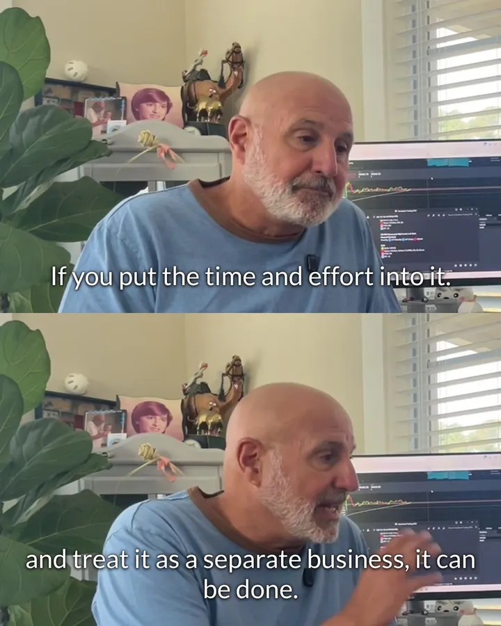 Working a full-time job while day trading, caption 3