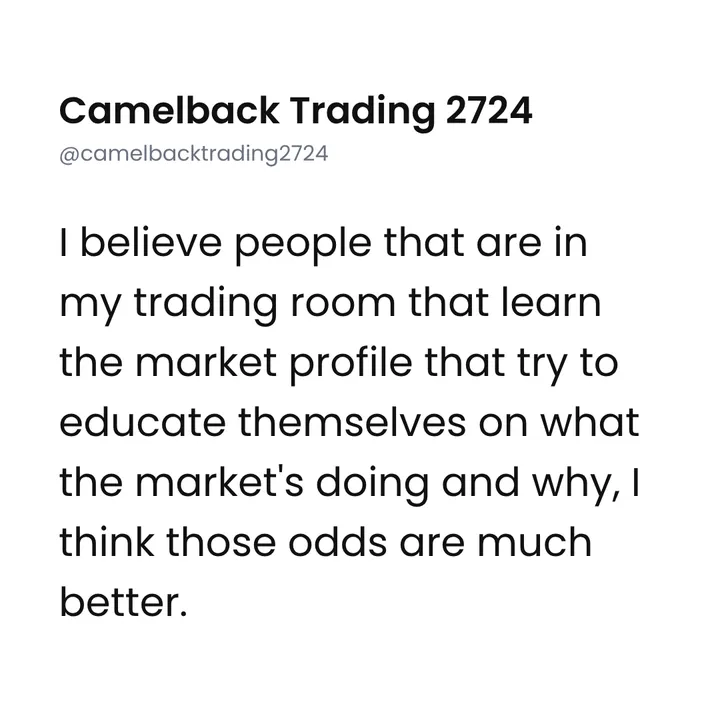 Image: I believe people in my trading room
