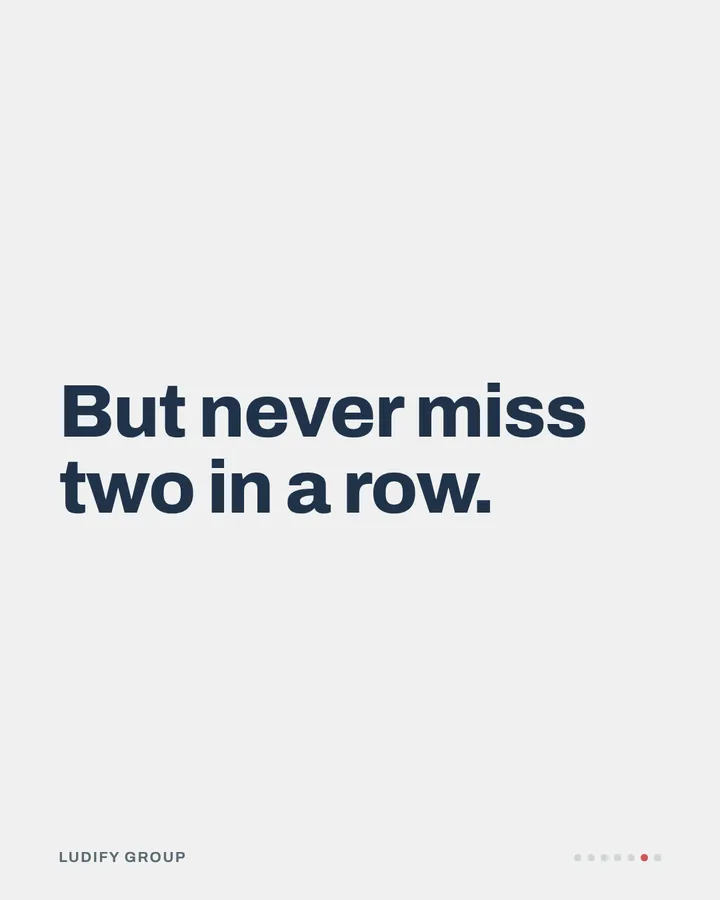 Never miss 2 days in a row, carousel slide 6