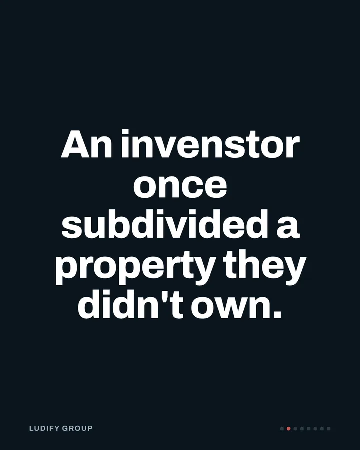 Don't subdivide someone else's land, carousel slide 2