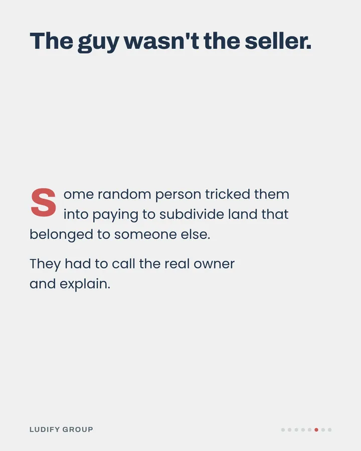 Don't subdivide someone else's land, carousel slide 6